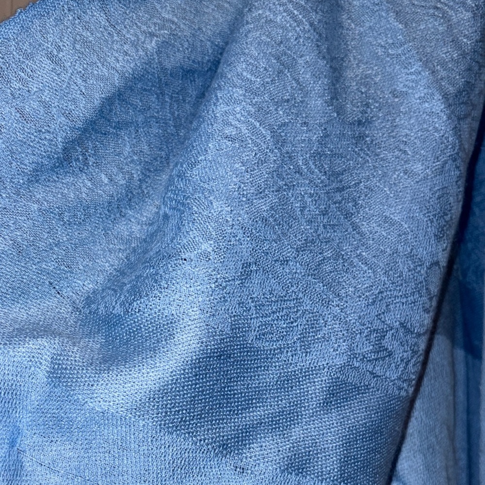 Pashmina Elegant Sky Blue Wrap - Picture 3 of 7
